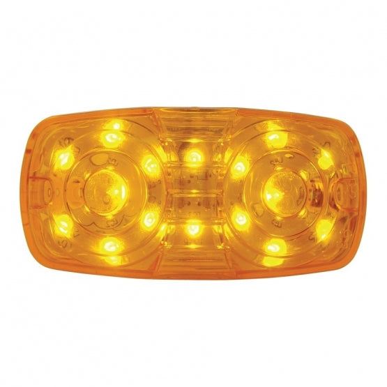16 LED 4" X 2" Rectangular Light (Clearance/Marker)- Amber LED/Amber Lens United Pacific 38225