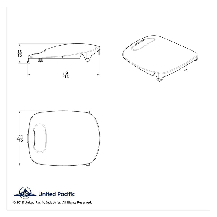 Rectangular Dome Light Lens For 2006+ Peterbilt - Amber