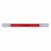 Chrome Top Mud Flap Plate With 28 LED 17" GloLight Bar & Bezel - Red LED/Red Lens (Each)