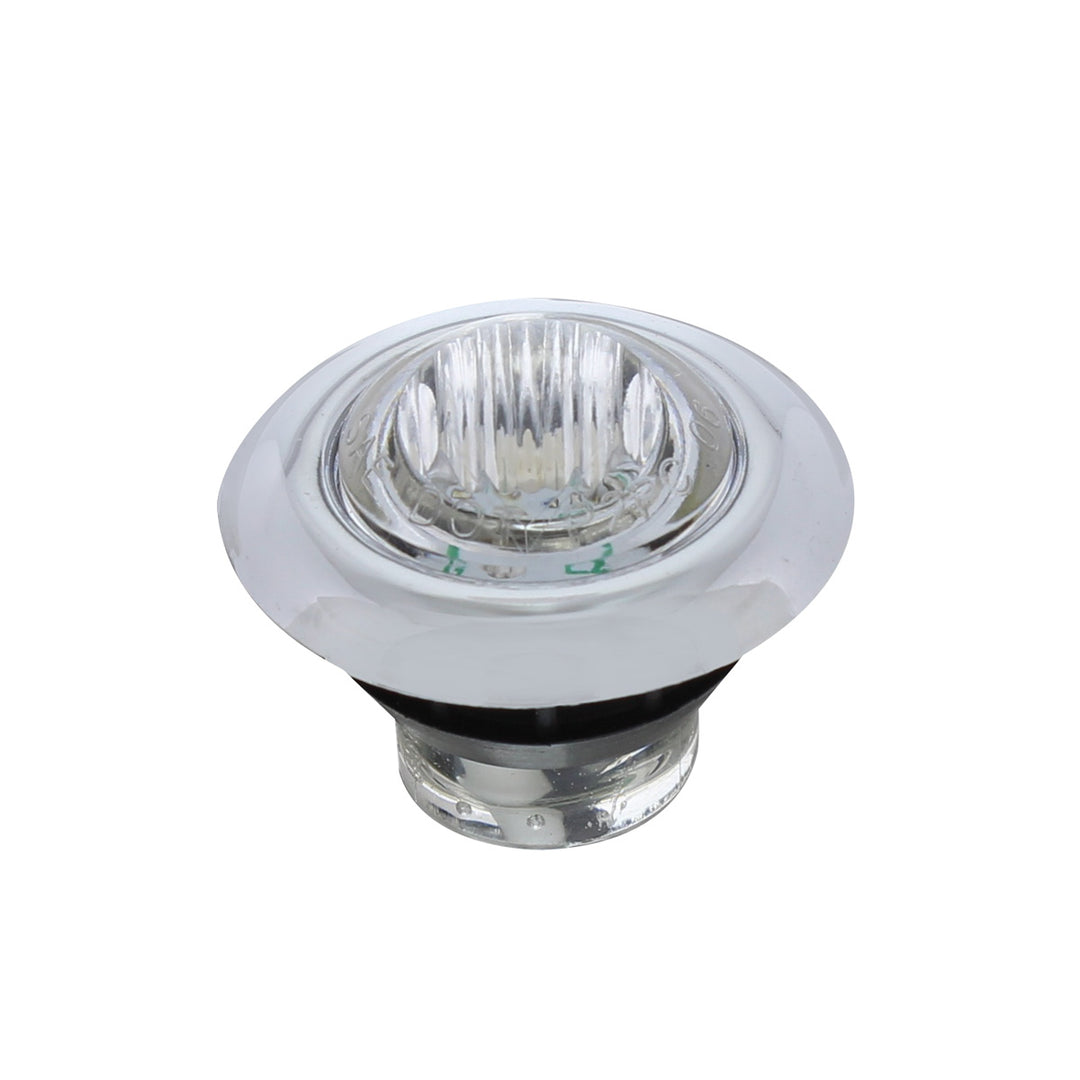 3 LED 3/4" Mini Light With Bezel (Clearance/Marker) - White LED/Clear Lens