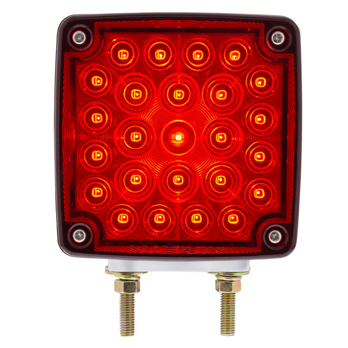 52 LED Double Stud Double Face Turn Signal Light (Driver) - Amber &amp; Red LED/Amber &amp; Red Lens