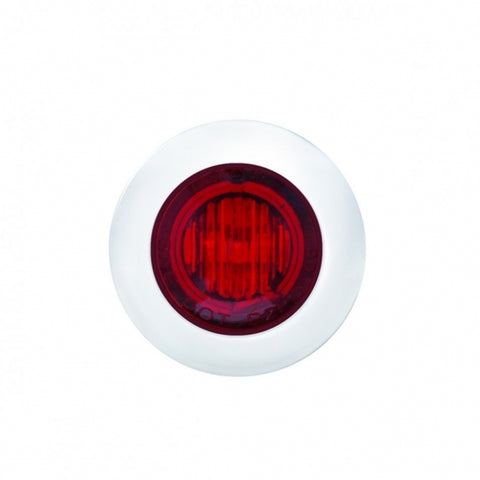 3 LED 3/4" Mini Light With Bezel (Clearance/Marker) - Red LED/Red Lens