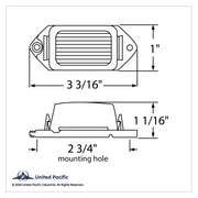 Rectangular Light (Clearance/Marker) With White Base - Amber Lens