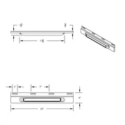 Stainless Top Mud Flap Plate With 11 LED 17" Light Bar & Bezel - Amber LED/Amber Lens (Each)