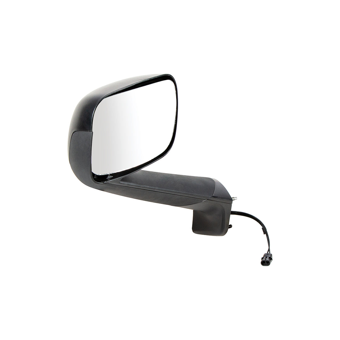 Black Hood Mirror With Heated Lens For 2018-2024 Freightliner Cascadia - Driver