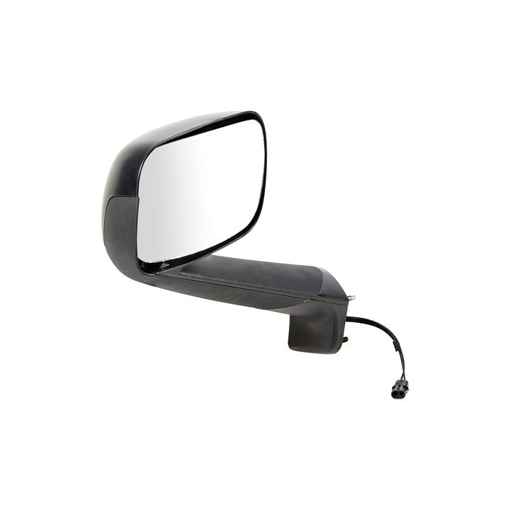 Black Hood Mirror With Heated Lens For 2018-2024 Freightliner Cascadia - Driver