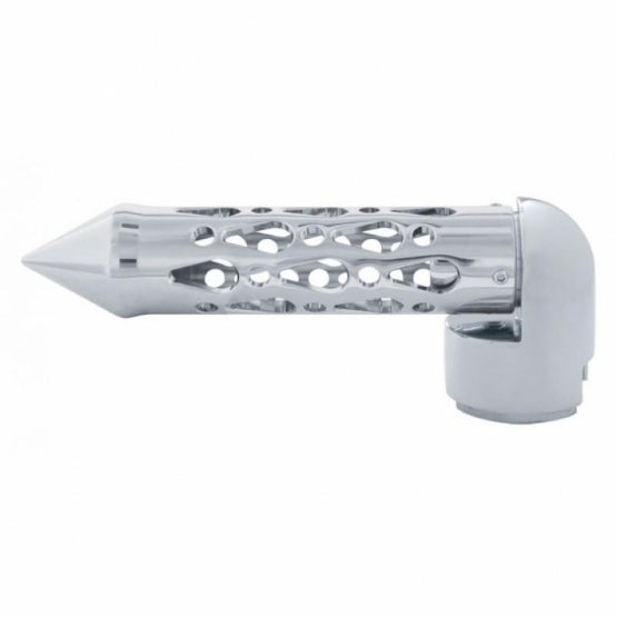 Brooklyn Style Spike Gearshift Knob With 13/15/18 Speed Adapter - Chrome/Horizontal