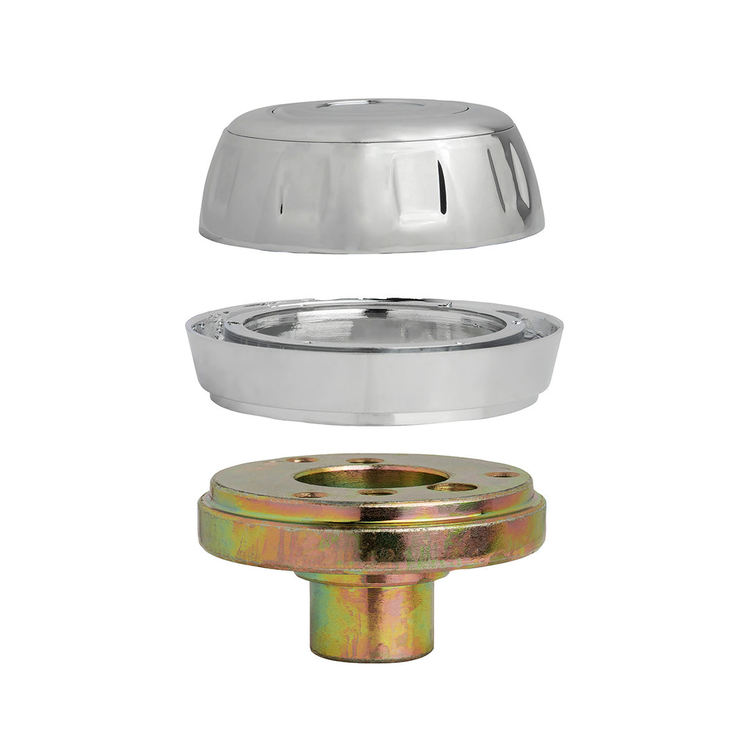 Chrome Steering Wheel Hub &amp; Horn Button Kit For Peterbilt (1998-2005), &amp; Kenworth (2001-2002)