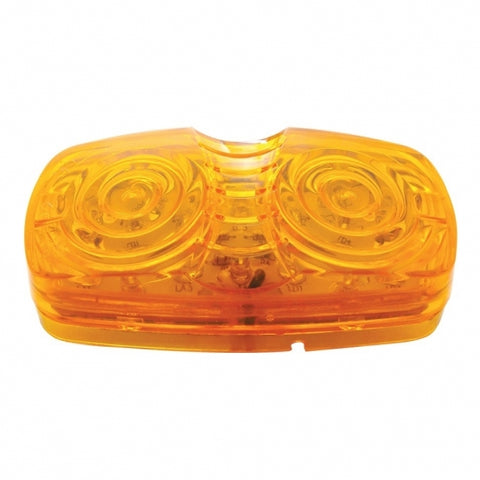 16 LED 4" X 2" Rectangular Light (Clearance/Marker)- Amber LED/Amber Lens