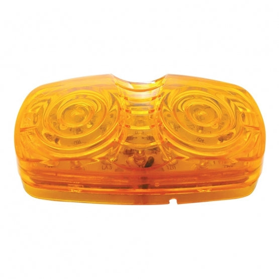 16 LED 4" X 2" Rectangular Light (Clearance/Marker)- Amber LED/Amber Lens