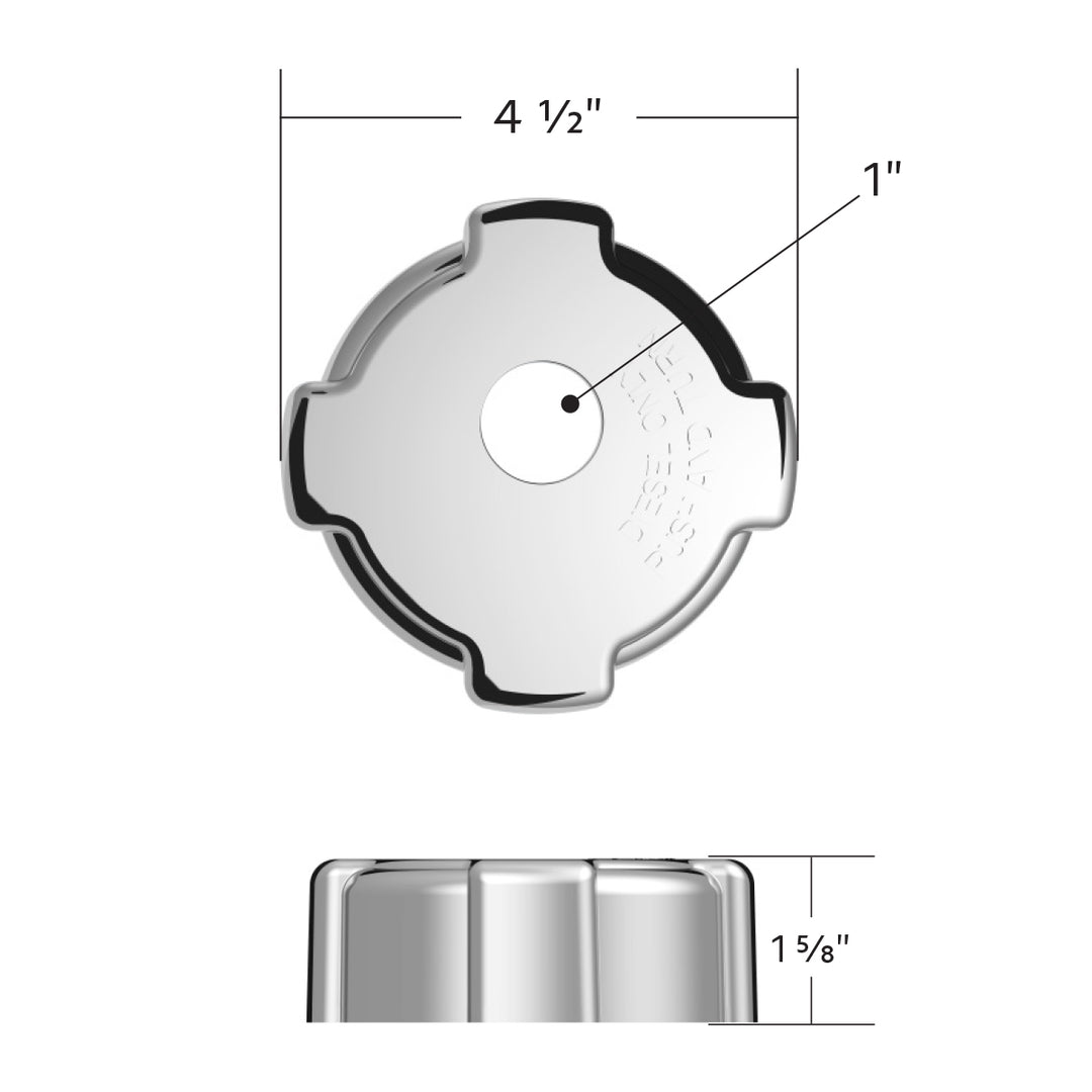 Chrome Plastic Fuel Cap Cover For Freightliner - Locking