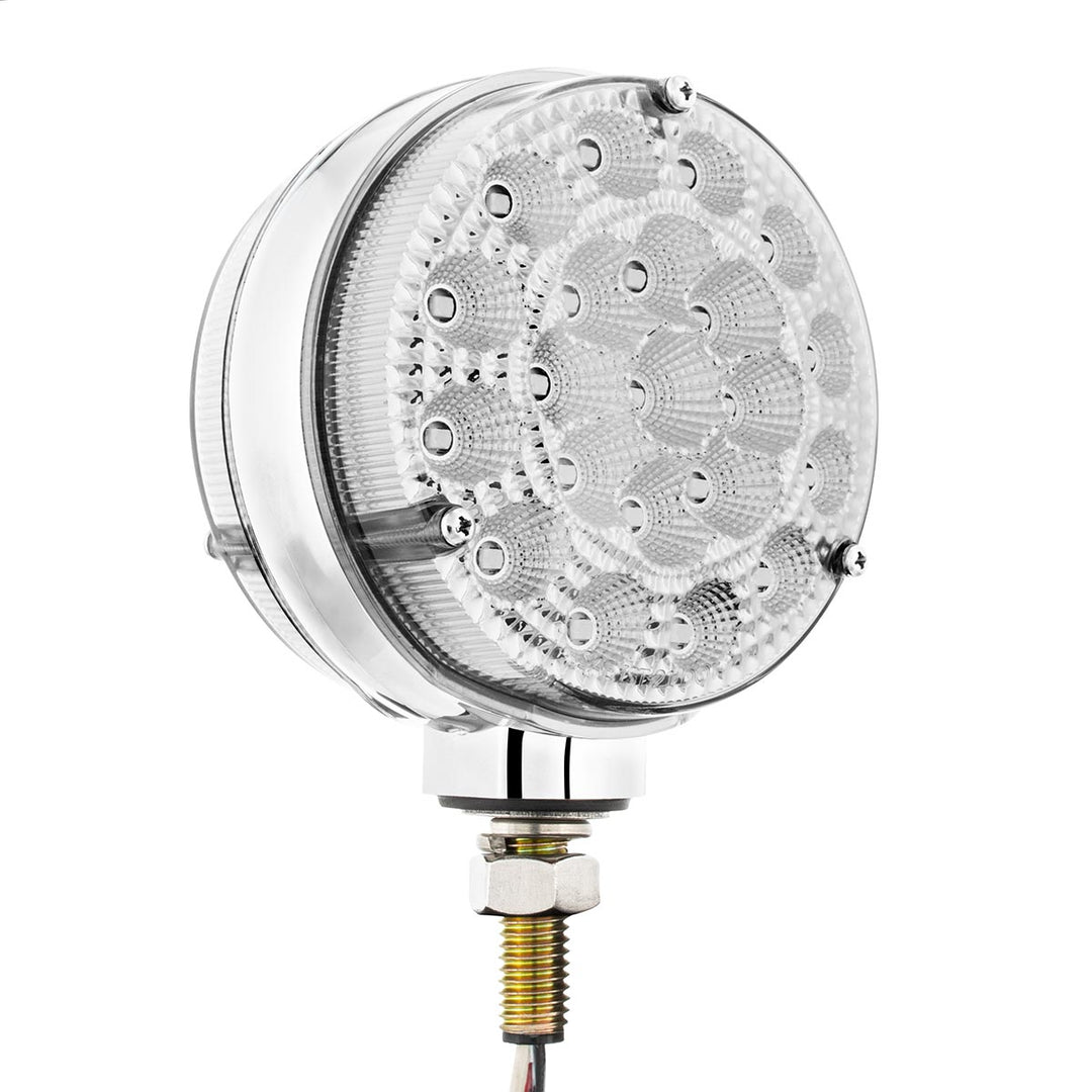 42 LED Reflector Double Face Competition Series Turn Signal Light-Amber &amp; Red LED/Clear Lens
