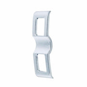 Chrome Plastic Switch Covers - 2 Openings (Card of 2)