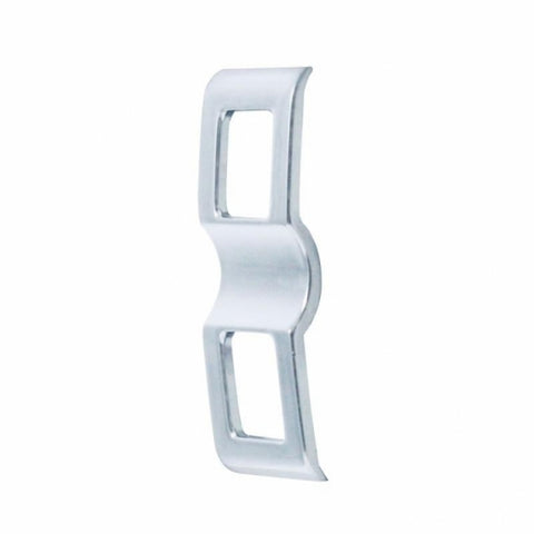 Chrome Plastic Switch Covers - 2 Openings (Card of 2)