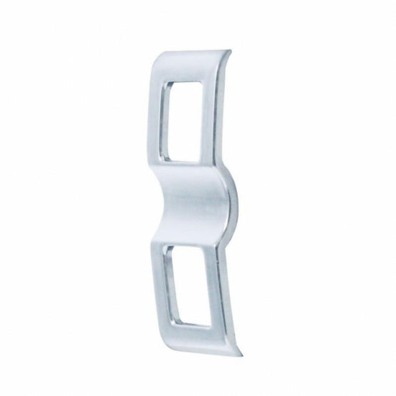 Chrome Plastic Switch Covers - 2 Openings (Card of 2)
