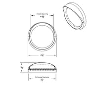 Chrome Plastic Speed/Tachometer Gauge Bezel With Visor For 2008-2017 Freightliner Cascadia