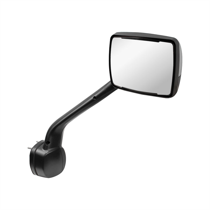 Chrome Hood Mirror Assembly W/ Sequential LED Turn Signal For 2013-2021 Kenworth T680 &amp; Peterbilt 579 - Passenger