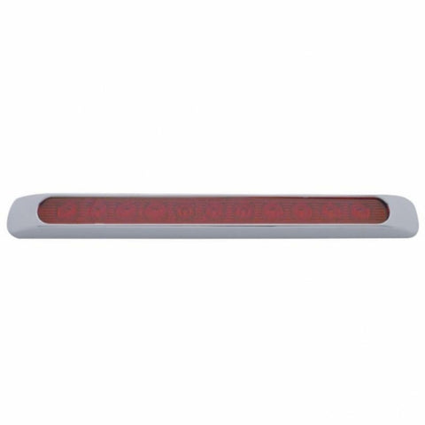 11 LED 17" Light Bar (Stop, Turn & Tail) With Chrome Bezel - Red LED/Red Lens