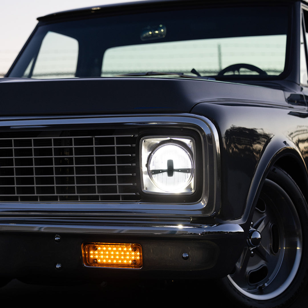 ULTRALIT - 5 High Power LED 7" Dual Function Headlight - Black