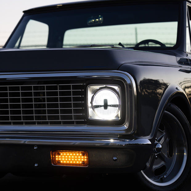 ULTRALIT - 5 High Power LED 7" Dual Function Headlight - Black