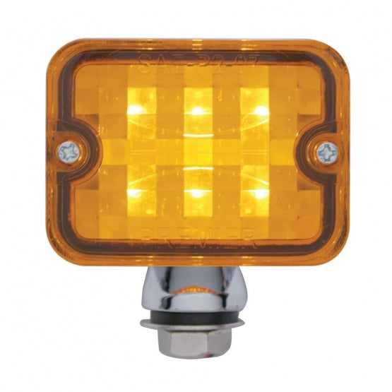 6 LED Medium Rod Light -Amber LED/Amber Lens