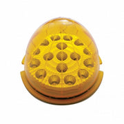Fog Light Cover With Amber LED Clear Style Reflector Light & Visor For 2007-17 KW T660- Driver -Amber Lens