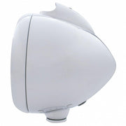 Stainless Steel Guide 682-C Headlight H4 With White LED & LED Signal - Clear Lens