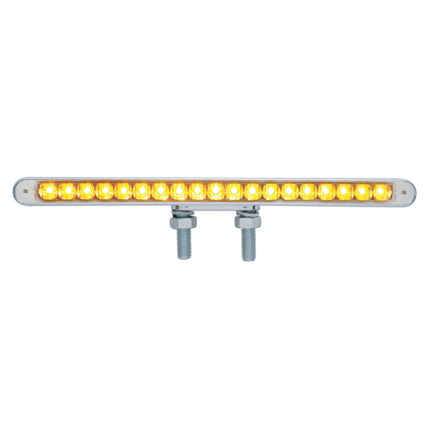 38 LED 12" Reflector Double Face Light Bar - Amber LED/Clear Lens