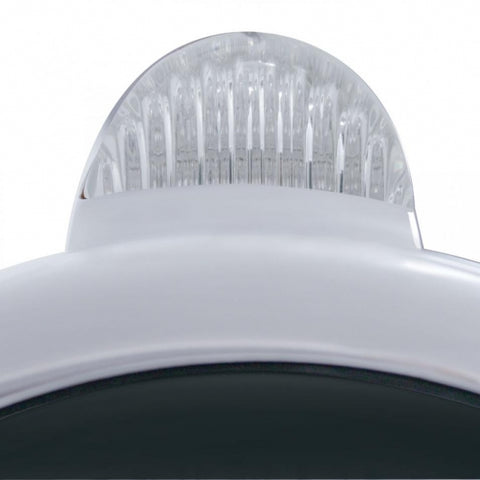 Chrome Guide 682-C Headlight H4 With White LED & LED Signal - Clear Lens