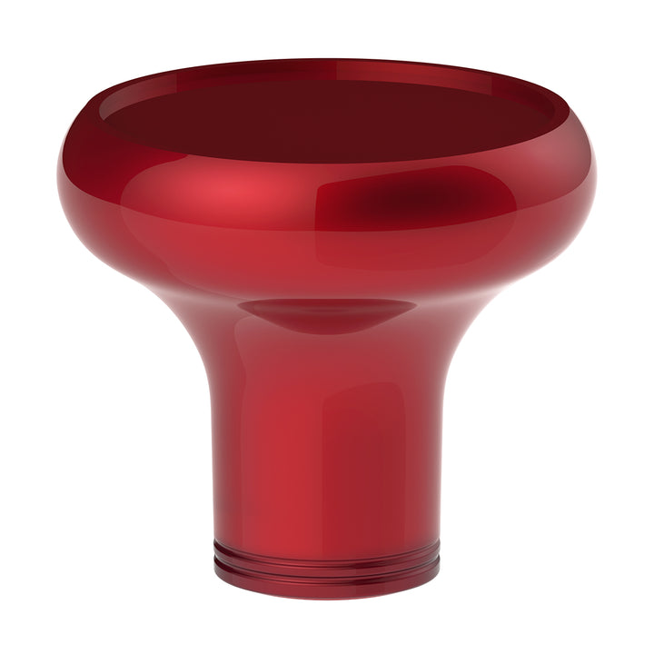 Deluxe Aluminum Screw-On Air Valve Knob With Multi-Color Glossy Trailer Sticker - Candy Red