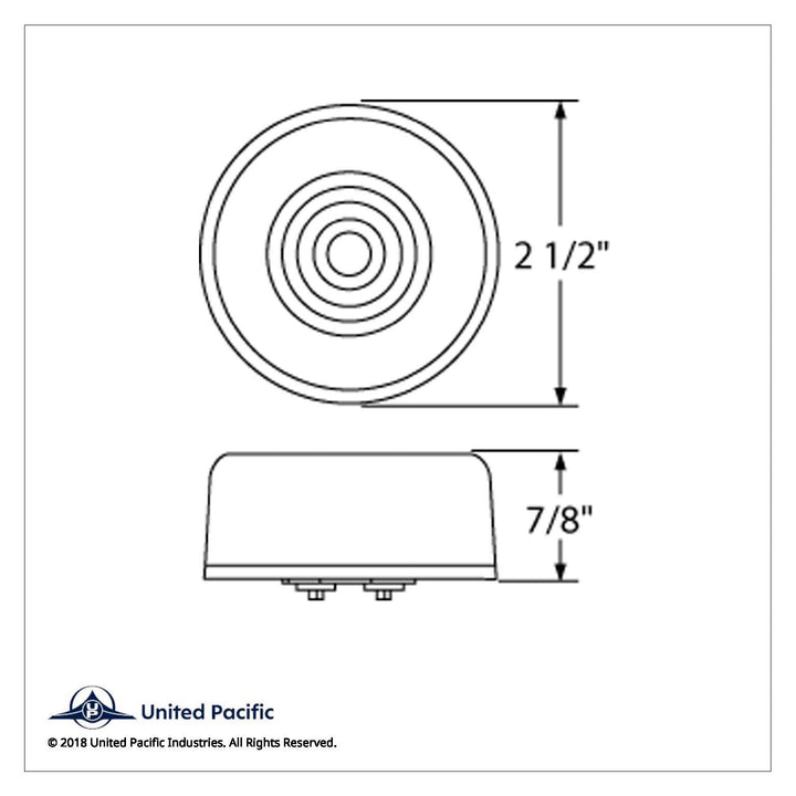 9 LED 2-1/2" Round GloLight (Clearance/Marker) - Amber LED/Amber Lens