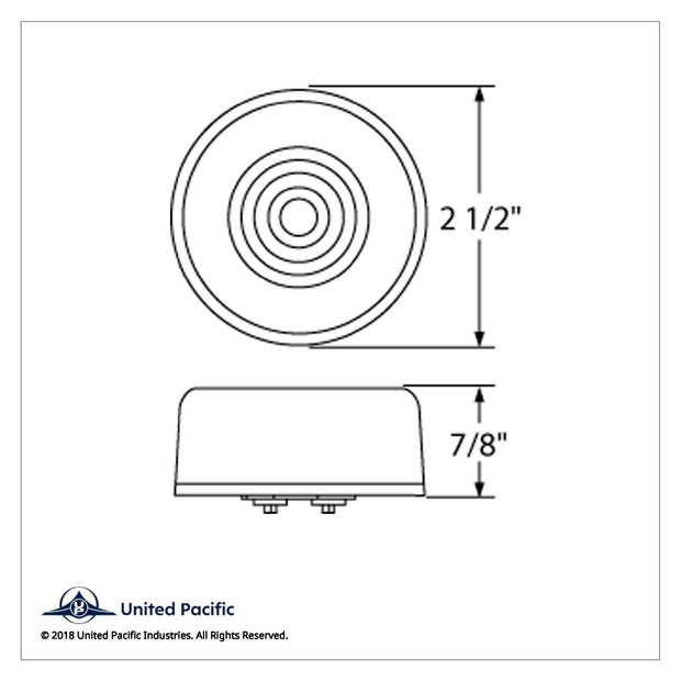 9 LED 2-1/2" Round GloLight (Clearance/Marker) - Amber LED/Amber Lens