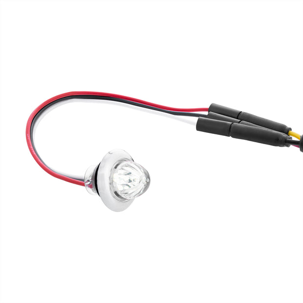 4 LED Dual Function 3/4" Mini Watermelon Light (Clearance/Marker) - White LED/Clear Lens