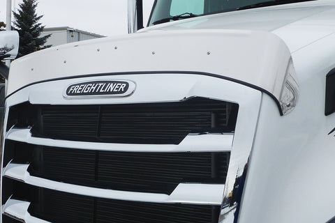 430 Stainless Steel Bug Shield With Hood Tilt Handle For 2018-2024 Freightliner Cascadia