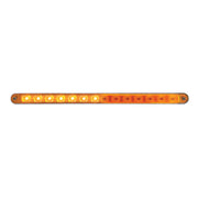 14 LED 12" Sequential Light Bar With Bezel - Amber LED/Amber Lens