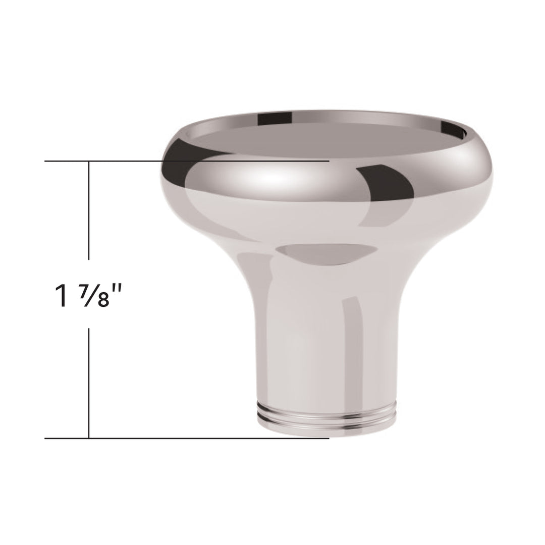 1/2"-13 Thread-On Aluminum Round Shift Knob - Chrome