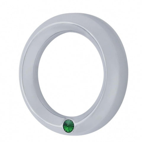 Signature Series Small Gauge Bezel For 2006+ Peterbilt - Green Crystal
