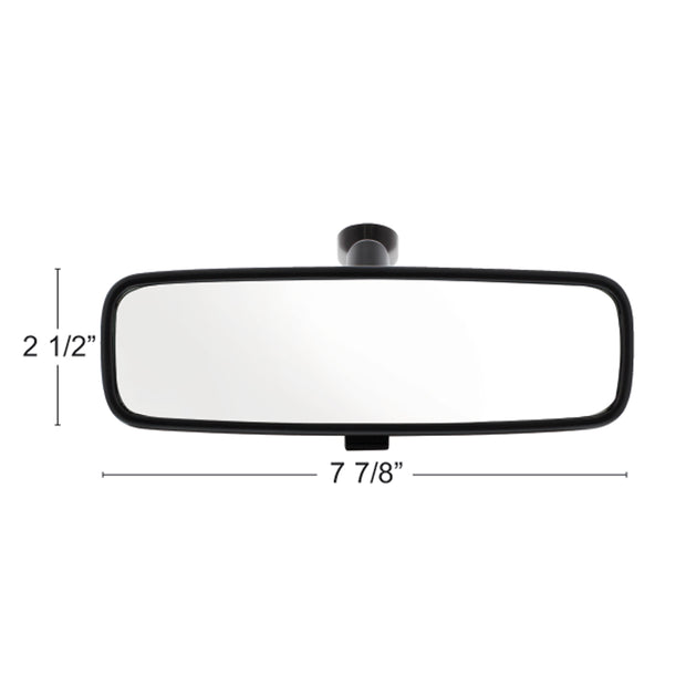 8" Black Day/Night Interior Rearview Mirror Assembly - Glue-On Mount