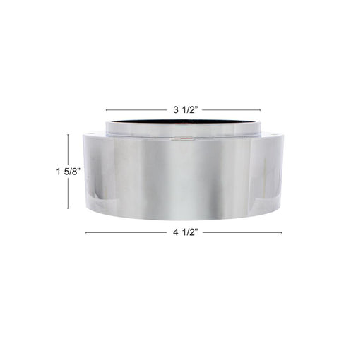Chrome Aluminum 3-Bolt Hub Adapter for 9-Screw Steering Wheel