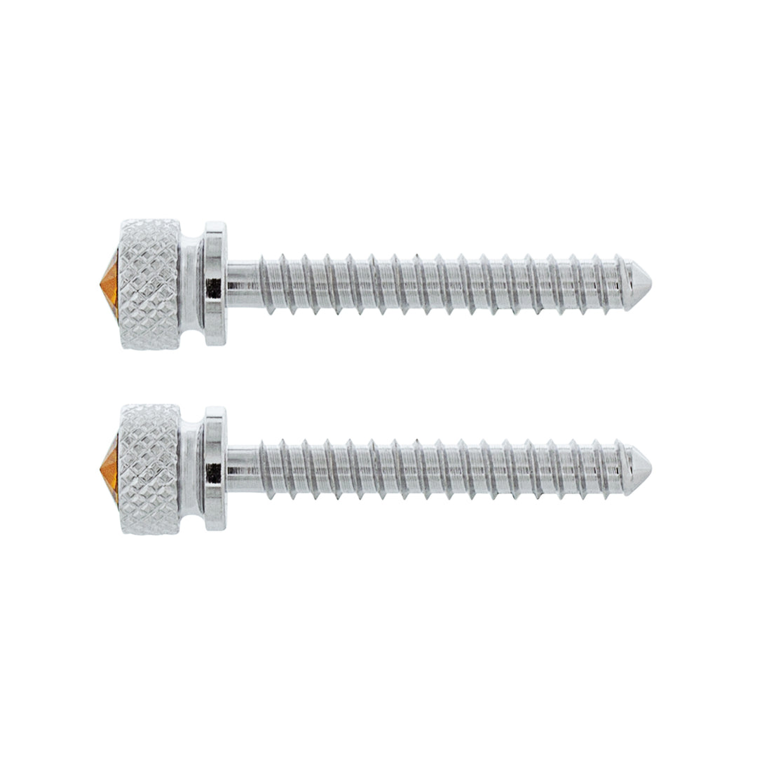 Chrome Long Dash Screw With Copper Crystal For Freightliner (2-Pack)