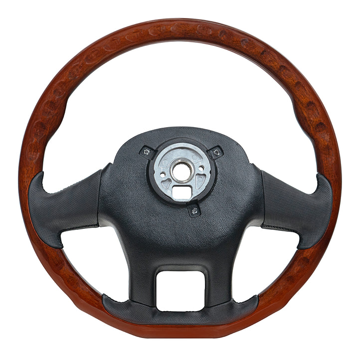 18" YourGrip Wood Steering Wheel For 2012-2021 Peterbilt 579 &amp; 2013-2021 Kenworth T680