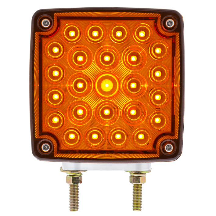 52 LED Double Stud Double Face Turn Signal Light (Driver) - Amber &amp; Red LED/Amber &amp; Red Lens