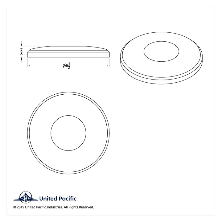 Chrome 6-1/2" Round Speaker Cover For Various Peterbilt Models (Card of 2)