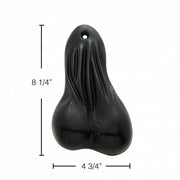 8-1/4" Tall Large Low-Hanging Rubber Balls - Black