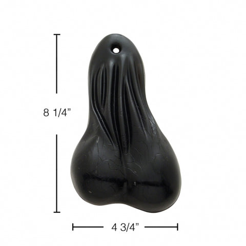 8-1/4" Tall Large Low-Hanging Rubber Balls - Black