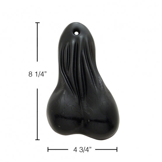 8-1/4" Tall Large Low-Hanging Rubber Balls - Black