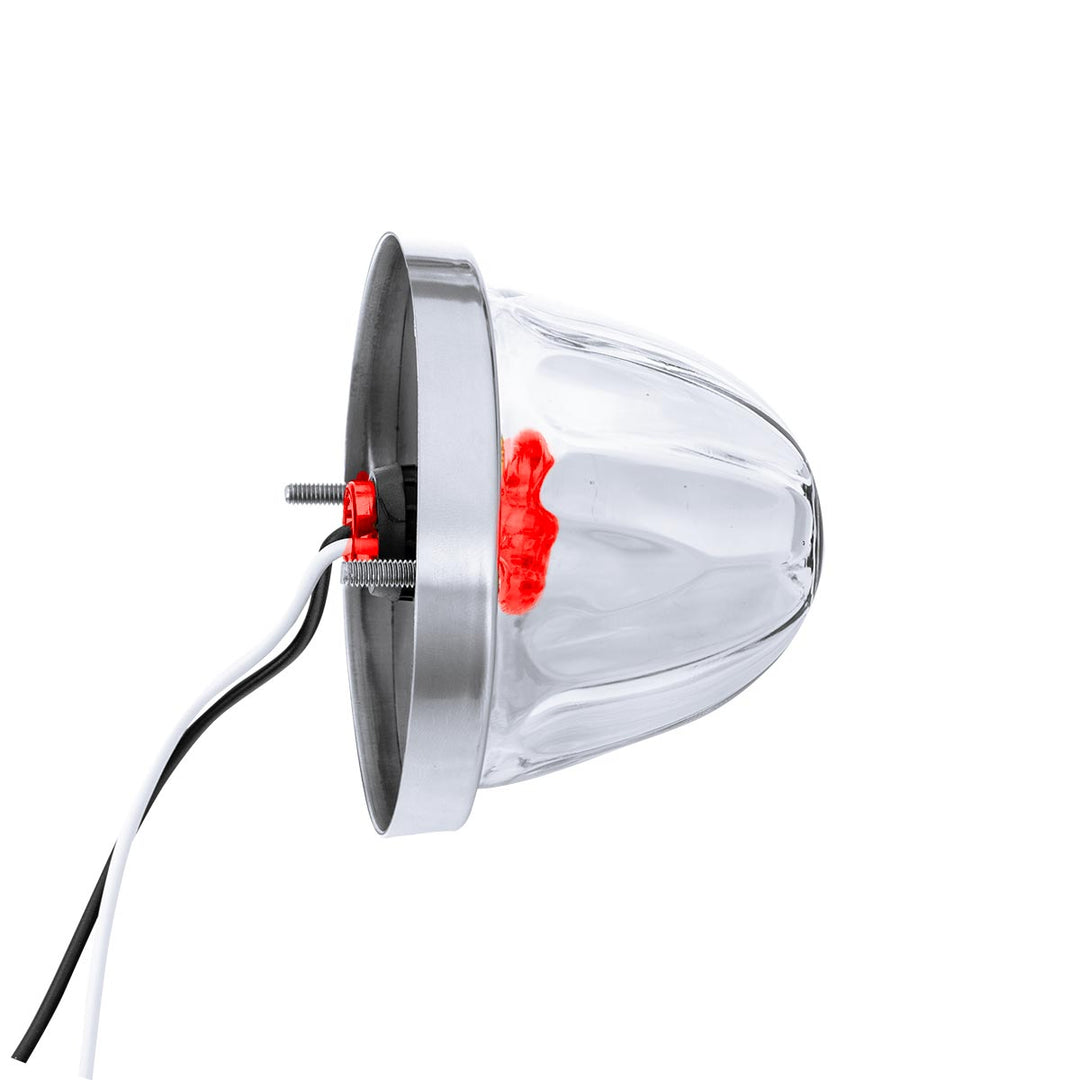 Glass Watermelon Light Kit With LED Light-Red LED/Clear Lens
