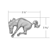 Plastic Bucking Horse Emblem - Chrome