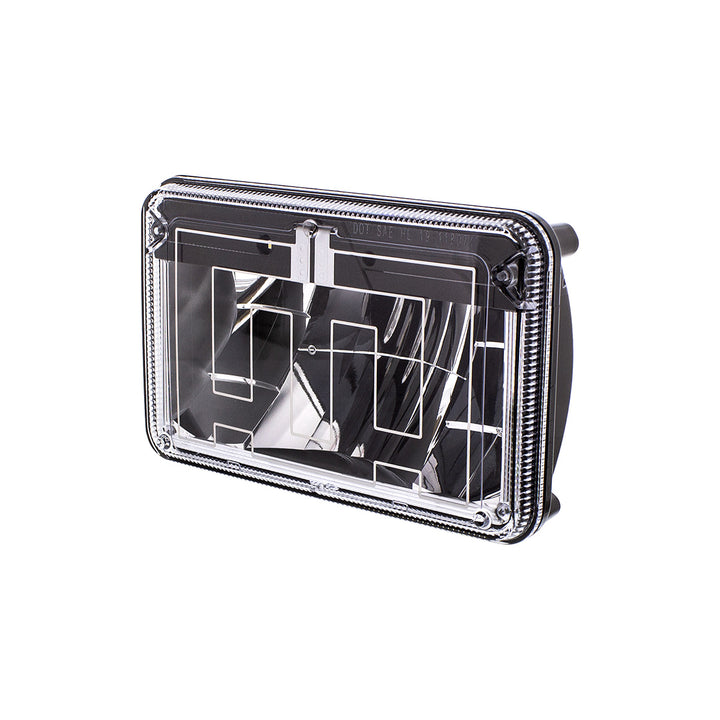 ULTRALIT - Heated 4" X 6" LED Headlight With Polycarbonate Lens &amp; Housing - High Beam