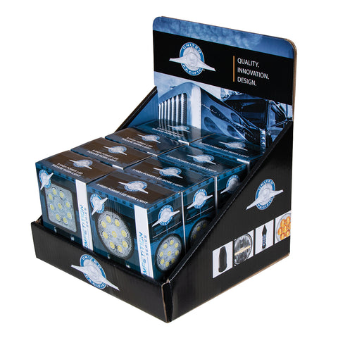 9 High Power LED Work Light Bin Box Display